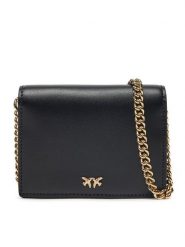 PINKO Torebka Jolie Simply Credit Card 1P21KX Y5FF Czarny. Czarne torebki klasyczne Pinko, bez wzorów, ze skóry, bez dodatków. Za 379.99 zł.