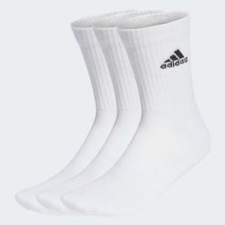 Skarpety adidas Cushioned Crew Socks 3P. Białe skarpety Adidas, bez wzorów. Za 49.00 zł.