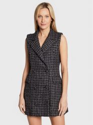 Glamorous Sukienka dzianinowa CK6798 Czarny Regular Fit. Czarne sukienki Glamorous, bez wzorów, z dzianiny, bez kołnierzyka, bez ramiączek. Za 229.99 zł.