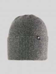 4F Czapka zimowa damska - szara Uniwersalny. Szare czapki 4f, z aplikacjami, z dzianiny. Za 49.99 zł.