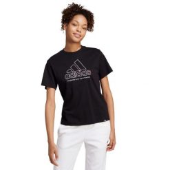 Koszulka damska adidas Xpress Logo. Czarne bluzki Adidas, m, bez wzorów, sportowe, bez kołnierzyka, bez ramiączek. Za 128.99 zł.