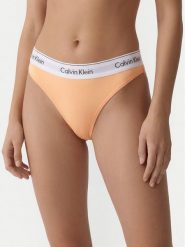Calvin Klein Underwear Stringi LV00QF8518 Pomarańczowy jasny. Brązowe stringi Calvin Klein Underwear, bez wzorów. Za 99.99 zł.