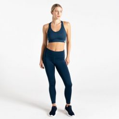 Legginsy turystyczne damskie Influential. Niebieskie legginsy Dare 2b, bez wzorów. W wyprzedaży za 199.99 zł.
