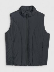 4F Bezrękawnik puchowy z wypełnieniem syntetycznym damski - czarny XXL. Czarne kamizelki 4f, uniwersalny, bez wzorów, z dzianiny, bez kaptura. Za 229.99 zł.