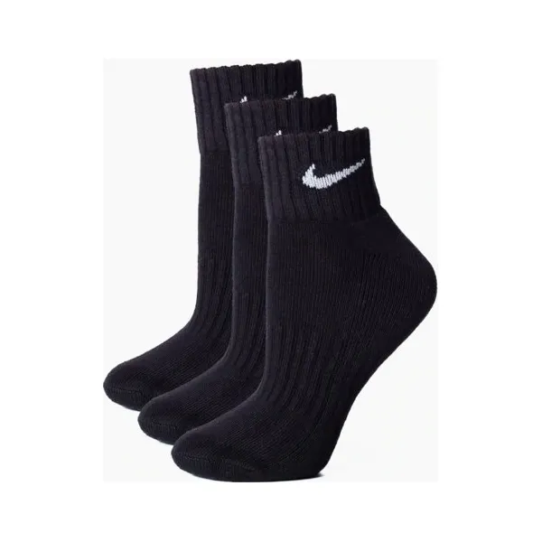 Nike Skarpety Cush Qt 3Pr , czarny, rozmiar S. Czarne skarpety Nike, bez wzorów, z bawełny. Za 39.99 zł.
