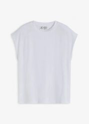 T-shirt oversize z miękkiej wiskozy. Czerwone t-shirty bonprix, bez wzorów, z wiskozy, bez kołnierzyka, bez ramiączek. Za 37.99 zł.