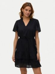 Vero Moda Sukienka koktajlowa Trine 10342726 Czarny Regular Fit. Czarne sukienki Vero Moda, s, bez wzorów, z bawełny, wizytowe, bez kołnierzyka, bez ramiączek. Za 179.99 zł.