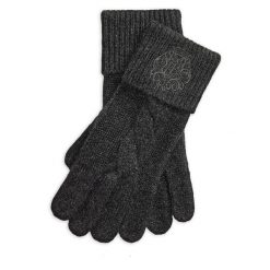 Rękawiczki LAUREN RALPH LAUREN. Szare rękawiczki Lauren Ralph Lauren, bez wzorów, z dzianiny. Za 329.99 zł.