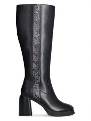 Liu Jo Kozaki w kolorze czarnym rozmiar: 37. Czarne kozaki Liu Jo, na zimę, bez obcasa, bez zapięcia. Za 407.53 zł.