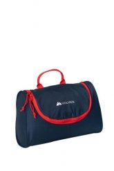 Kosmetyczka turystyczna Nomad Zipped granatowa. Czerwone kufry i kosmetyczki VOLVEN, bez wzorów, bez dodatków. Za 69.99 zł.