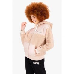 Bluza sportowa damska Champion Hooded Full Zip Sweat. Brązowe bluzy Champion, bez wzorów, z kapturem. Za 282.00 zł.