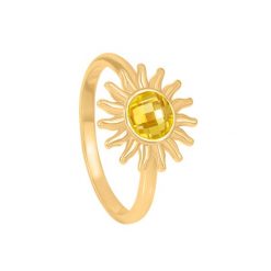 Pierścionek Soleil, mały pozłacany. Żółte pierścionki Lilou, pozłacane. Za 189.00 zł.