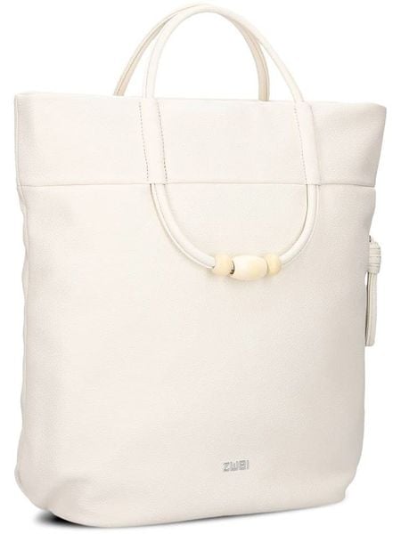 Zwei Torebka "Perla PE120" w kolorze białym - 34 x 32 x 15 cm rozmiar: onesize. Białe torby na ramię Zwei, bez wzorów, z materiału, na ramię, bez dodatków. Za 151.90 zł.