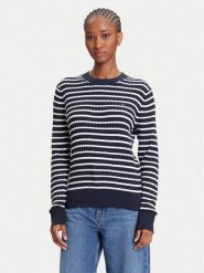 Tommy Hilfiger Sweter Fine WW0WW44993 Granatowy Regular Fit. Niebieskie swetry TOMMY HILFIGER, xl, bez wzorów, z bawełny, bez ramiączek. Za 559.99 zł.