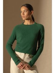 Perfect Cashmere Kaszmirowy sweter "Whitney" w kolorze zielonym rozmiar: L. Zielone swetry Perfect Cashmere, l, bez wzorów, z kaszmiru, bez ramiączek. Za 333.81 zł.