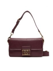 LOVE MOSCHINO Torebka JC4086PP1NLI0552 Bordowy. Czerwone torebki klasyczne Love Moschino, bez wzorów, ze skóry, bez dodatków. Za 949.99 zł.