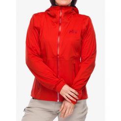 Kurtka przeciwdeszczowa damska Helly Hansen Momentum 3L Stretch Jacket. Czerwone kurtki sportowe Helly Hansen, l, bez wzorów, bez kaptura, trekkingowe. Za 744.99 zł.