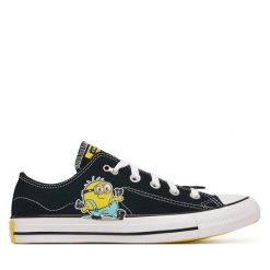 Trampki Converse. Czarne trampki Converse, bez wzorów, bez zapięcia. Za 379.99 zł.
