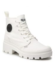 Palladium Trapery Pallabase Twill 96907-116-M Biały. Białe trapery i śniegowce Palladium, z materiału. Za 529.99 zł.