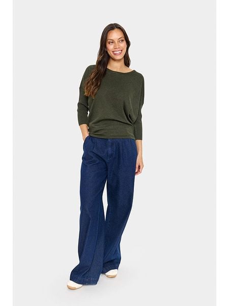 SAINT TROPEZ Sweter w kolorze khaki rozmiar: XXL. Brązowe swetry Saint Tropez, xxl, bez wzorów, bez ramiączek. Za 109.95 zł.