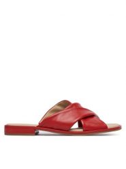 Caprice Klapki 9-27101-46 Czerwony. Czerwone klapki Caprice, bez wzorów, ze skóry, bez obcasa. Za 255.99 zł.