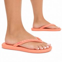 Japonki damskie Ipanema 27130 MEU SOL AD. Czerwone klapki Ipanema, bez wzorów, z materiału, bez obcasa. Za 39.00 zł.