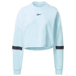 Bluza sportowa damska Reebok Frotte Studio. Niebieskie bluzy Reebok, s, bez wzorów, bez kaptura. Za 277.00 zł.