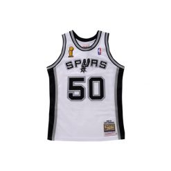 Koszulka San Antonio Spurs NBA Home Finals David Robinson 2002. Białe bluzki Mitchell & Ness, bez wzorów, sportowe, bez kołnierzyka, bez ramiączek. Za 1,187.00 zł.