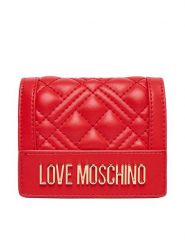 LOVE MOSCHINO Mały Portfel Damski JC5601PP0NLA0500 Czerwony. Czerwone portfele Love Moschino, bez wzorów, ze skóry. Za 399.99 zł.