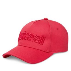 Czapka z daszkiem Just Cavalli. Czerwone czapki Just Cavalli, bez wzorów. Za 159.99 zł.