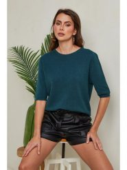 So Cachemire Sweter "Kalocsa" w kolorze ciemnozielonym rozmiar: XL. Zielone swetry So Cachemire, xl, bez wzorów, z kaszmiru, bez ramiączek. Za 158.10 zł.
