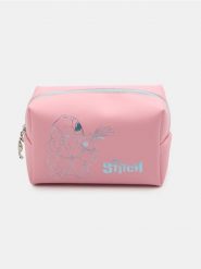 Kosmetyczka z nadrukiem Stitch - różowy. Czerwone kufry i kosmetyczki Sinsay, bez wzorów, z nadrukiem, bez dodatków. Za 15.99 zł.