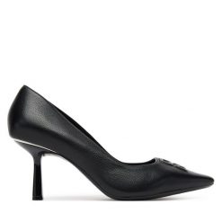 Szpilki DKNY. Czarne szpilki DKNY, bez wzorów, bez obcasa, na szpilce, bez zapięcia. Za 709.99 zł.