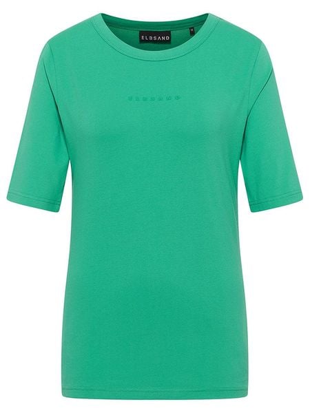 ELBSAND Koszulka "Siva" w kolorze zielonym rozmiar: L. Zielone bluzki ELBSAND, l, bez wzorów, bez kołnierzyka, bez ramiączek. Za 74.28 zł.