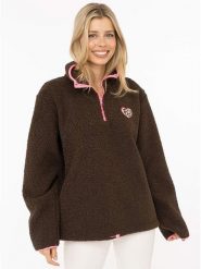 Zwillingsherz Bluza polarowa "Leo" w kolorze brązowym rozmiar: XL. Brązowe bluzy sportowe Zwillingsherz, xl, bez wzorów, z polaru, bez kaptura. Za 134.95 zł.