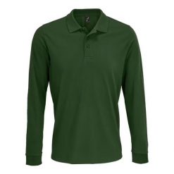 Koszulka Polo Z Długim Rękawem Dla Dorosłych Unisex Polycotton. Zielone bluzki SOL'S, s, bez wzorów, casualowe, bez kołnierzyka, bez ramiączek. Za 84.99 zł.