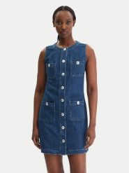 Liu Jo Sukienka codzienna UA6334 D0275 Niebieski Regular Fit. Niebieskie sukienki Liu Jo, na co dzień, bez wzorów, z jeansu, bez kołnierzyka, bez ramiączek, proste. Za 1,079.00 zł.