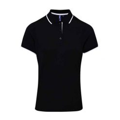 Damska Koszulka Polo Coolchecker W Kontrastowym Kolorze. Białe koszulki polo PREMIER, xs, bez wzorów, bez kołnierzyka, bez ramiączek. Za 96.99 zł.