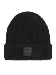 Calvin Klein Czapka Modern Patch Chunky K60K612596 Czarny. Czarne czapki Calvin Klein, bez wzorów, z materiału. Za 229.99 zł.