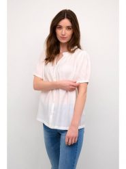 Cream Bluzka w kolorze białym rozmiar: 42. Białe bluzki Cream, s, bez wzorów, z wiskozy, klasyczne, bez kołnierzyka, bez ramiączek. Za 101.47 zł.