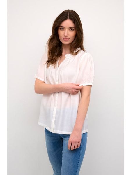 Cream Bluzka w kolorze białym rozmiar: 42. Białe bluzki Cream, s, bez wzorów, z wiskozy, klasyczne, bez kołnierzyka, bez ramiączek. Za 48.45 zł.
