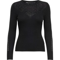 ONLY Damski sweter New Oda L / S Pullover Knit Black (rozmiar S). Czarne swetry Only, l, bez wzorów, z materiału, bez ramiączek. W wyprzedaży za 85.00 zł.
