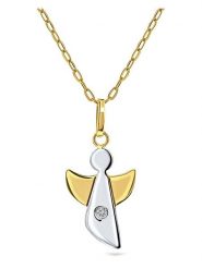 Revoni Złoty naszyjnik z diamentową zawieszką - dł. 45 cm rozmiar: onesize. Żółte naszyjniki Revoni, z diamentem, złote. Za 1,087.99 zł.