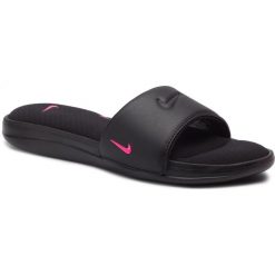 Klapki NIKE - Ultra Comfort3 Slide AR4497 001 Black/Hyper Pink/Black. Czarne klapki Nike, bez wzorów, z materiału, bez obcasa. Za 169.00 zł.