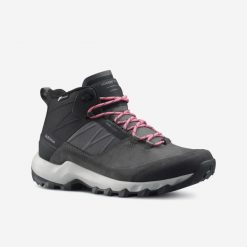 Buty turystyczne damskie Quechua MH500 Mid wodoodporne. Brązowe trekkingi QUECHUA, z kauczuku, outdoorowe. Za 329.99 zł.