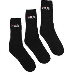 Skarpetki Tenisowe Unisex Fila 3-Pakowe Czarne Rozmiar 39-42. Czarne skarpety Fila, bez wzorów. Za 79.99 zł.