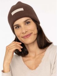 Zwillingsherz Czapka w kolorze brązowym rozmiar: onesize. Brązowe czapki Zwillingsherz, bez wzorów, z wełny. Za 148.61 zł.