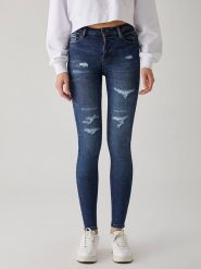 LTB Dżinsy "Amy X" - Skinny fit - w kolorze granatowym rozmiar: W31/L32. Niebieskie jeansy LTB, l, z aplikacjami, z podwyższonym stanem. Za 251.95 zł.