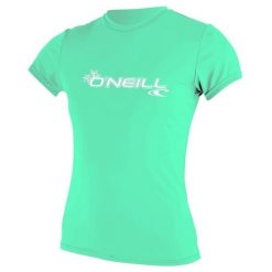 Koszulka damska O'Neill wetsuits Basic Skins. Niebieskie bluzki O'Neill, bez wzorów, sportowe, bez kołnierzyka, bez ramiączek. Za 184.00 zł.