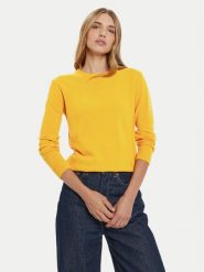 United Colors Of Benetton Sweter 1002D1K01 Żółty Regular Fit. Żółte swetry United Colors of Benetton, xl, bez wzorów, z wełny, bez ramiączek. Za 249.99 zł.